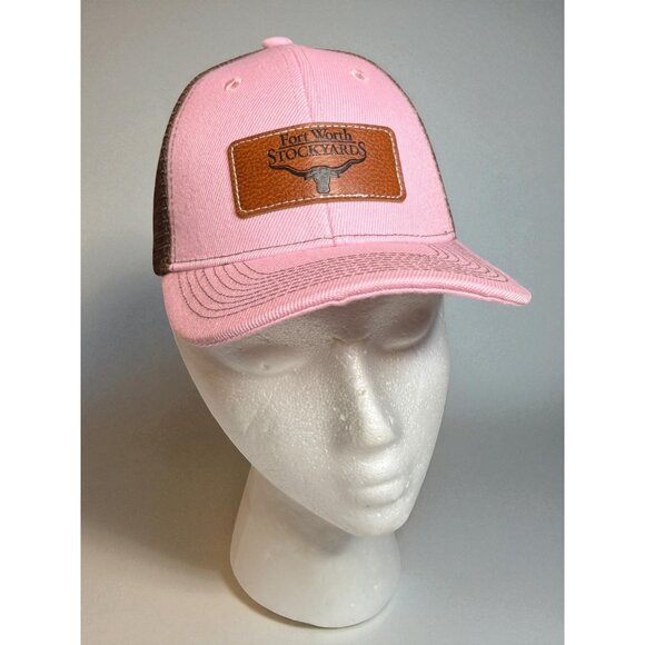 Fort Worth Stockyards Pink and Brown Snapback Trucker Hat New Mesh OSFM - Picture 1 of 8